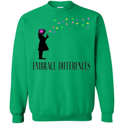 Embrace Differences Shirt Proud Autism Awareness T-shirt Irish Green