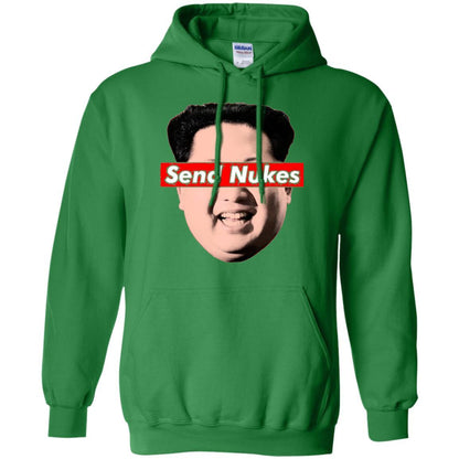 Funny Parody Novelty T-shirt Send Nukes Kim Jong Un Irish Green