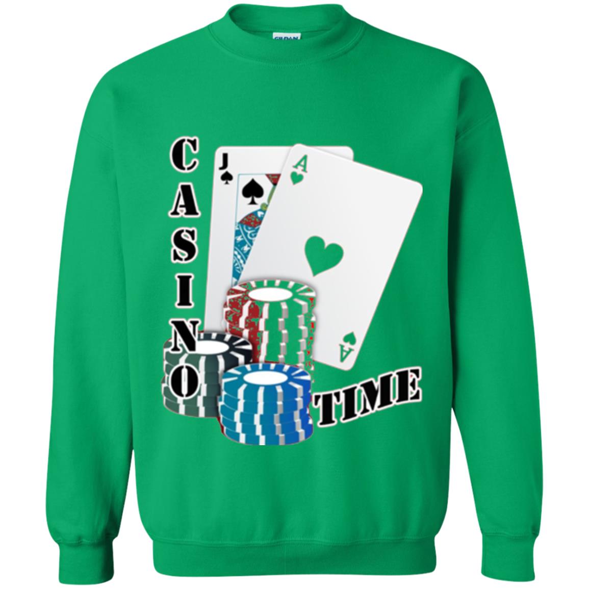 Fun Gambling T-shirt Casino Time Irish Green