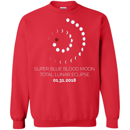 Super Blue Blood Moon Total Lunar Eclipse 2018 T-shirt Red
