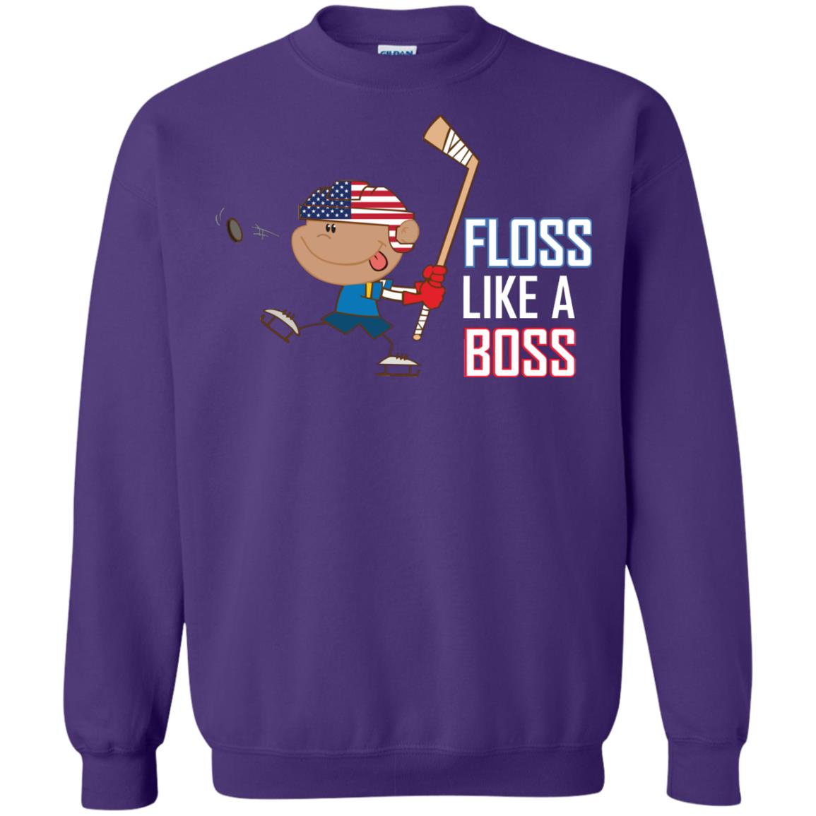 Floss Like A Boss Shirt For Hockey Players Purple