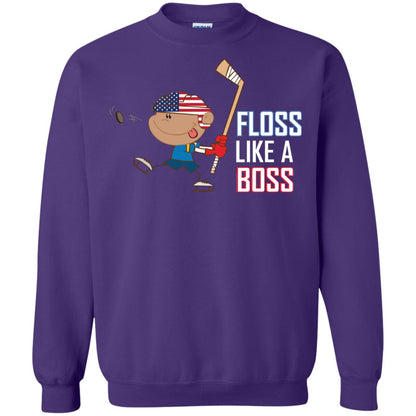 Floss Like A Boss Shirt For Hockey Players Purple