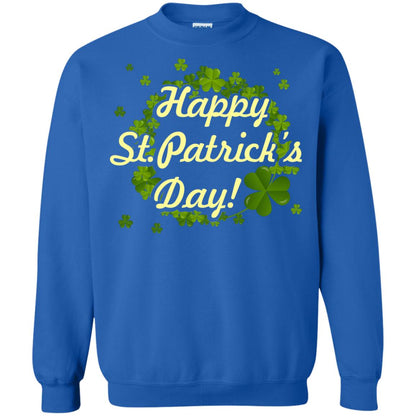Happy St.patricks Day Shamrocks T-shirt Royal