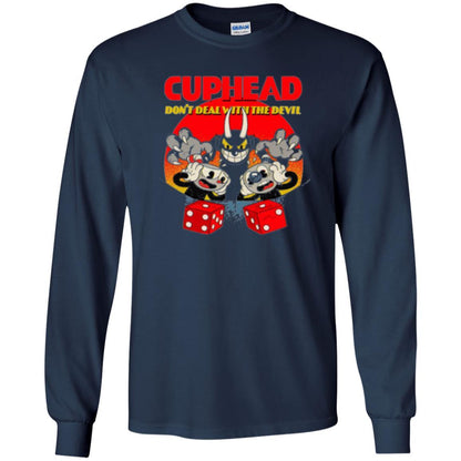 Cuphead And Mugman Devil_s Dice Video Game Graphic T-shirt Navy
