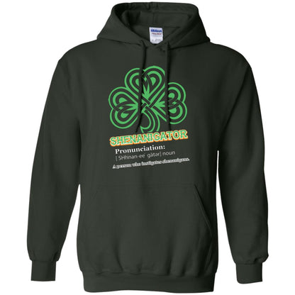 Saint Patrick's Day T-shirt Shenanigator A Person Who Instigates Shenanigans Forest Green