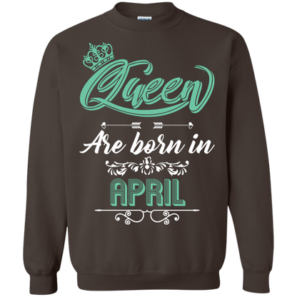 Brithday T-Shirt Queen Are Born In April Dark Chocolate