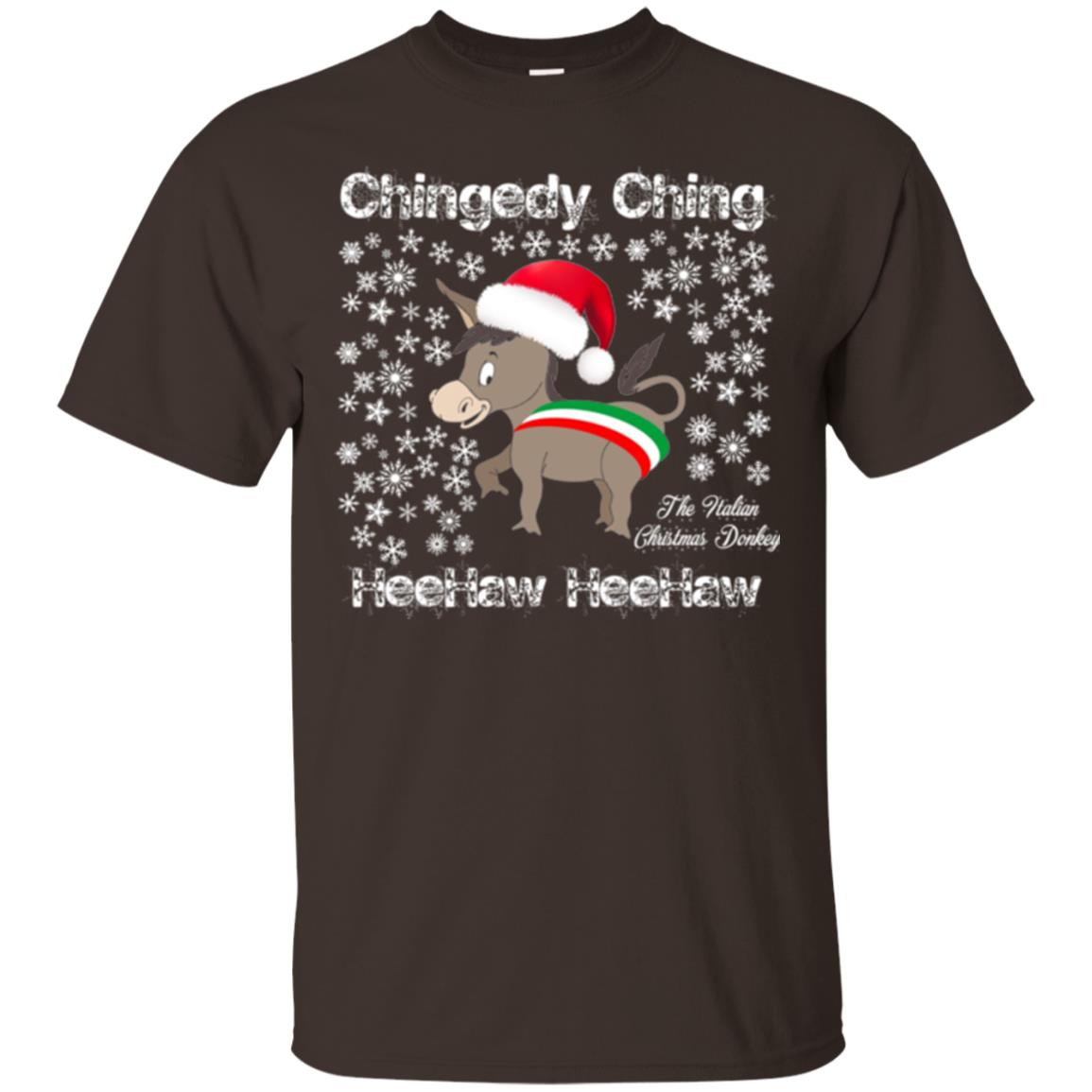 Christmas T-shirt The Italian Christmas Donkey Dark Chocolate