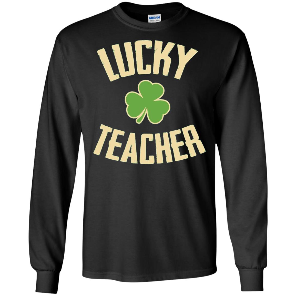 Lucky Teacher Shirt St. Patrick_s Day T-shirt Black