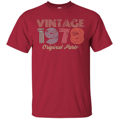 Vintage 1978 T-shirt Retro 70s 40th Birthday Cardinal