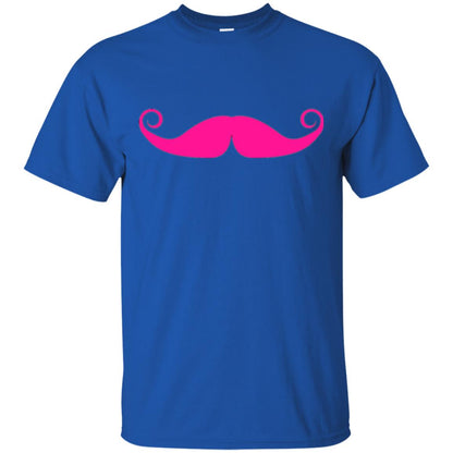 Pink Mustache T-shirt Funny Gift For Men Royal