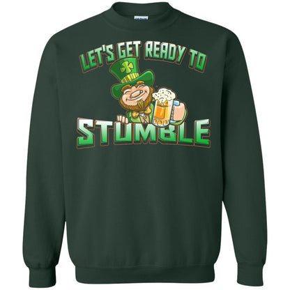 St.patrick_s Day T-shirt Let_s Get Ready To Stumble Forest Green