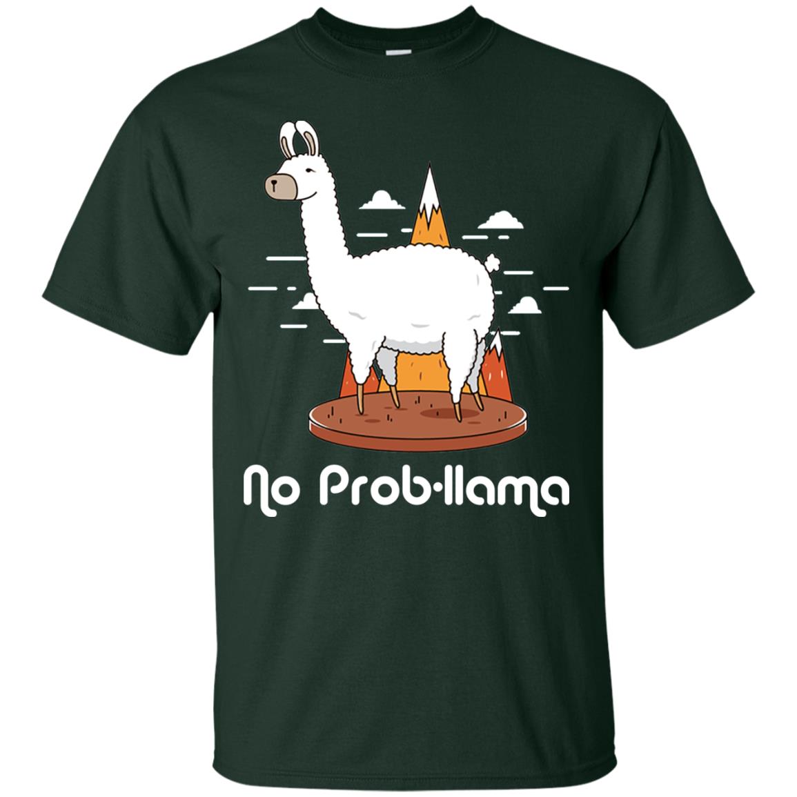 No Prob-llama Llama Shirt Forest
