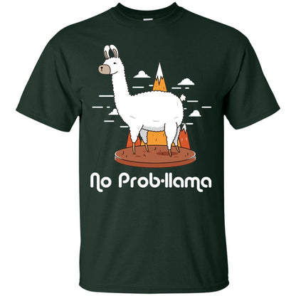 No Prob-llama Llama Shirt Forest