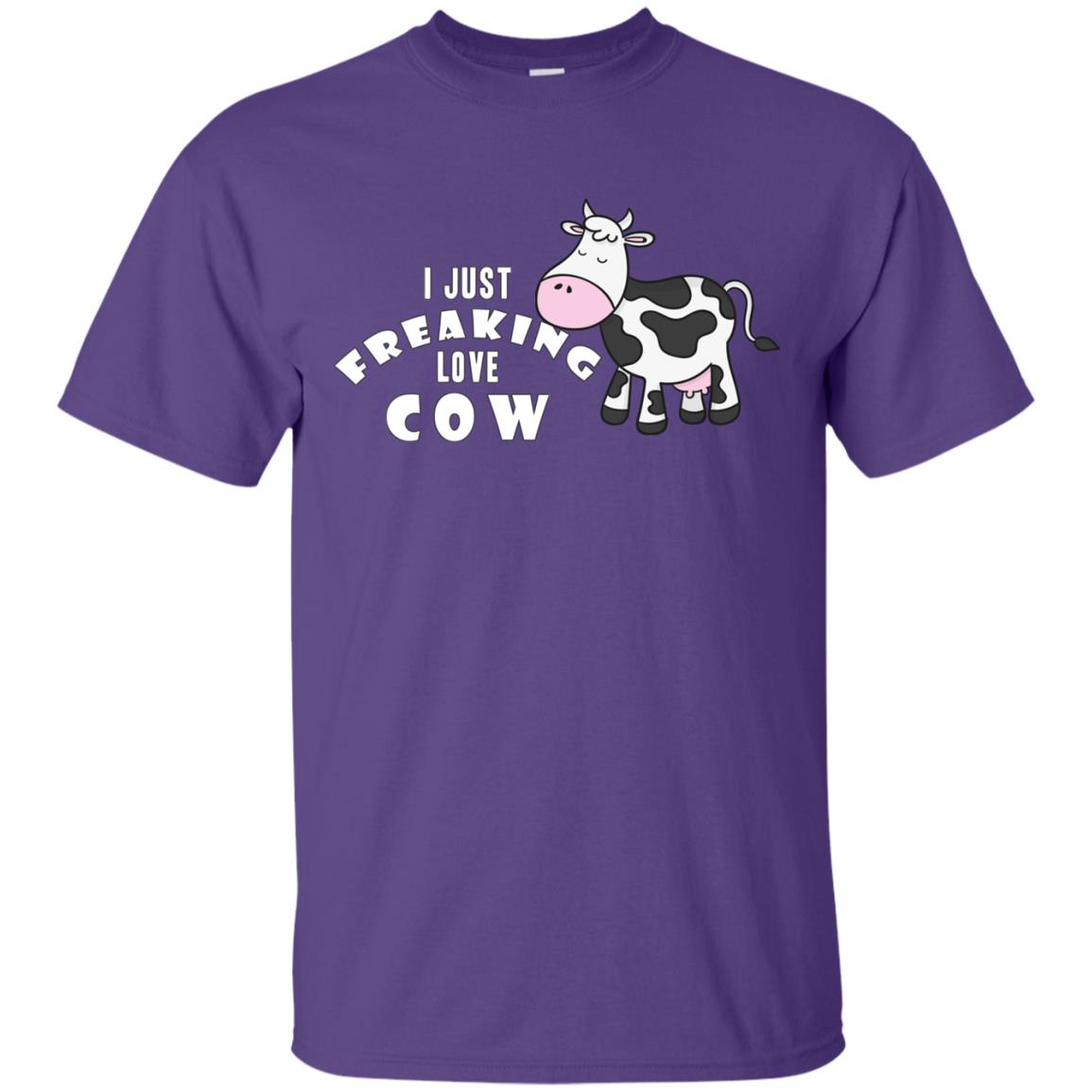 I Just Freaking Love Cow Shirt Purple
