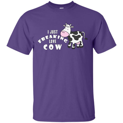 I Just Freaking Love Cow Shirt Purple