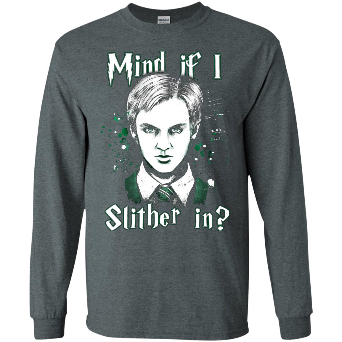 Mind If I Slither In Slytherin House Harry Potter Shirt Dark Heather
