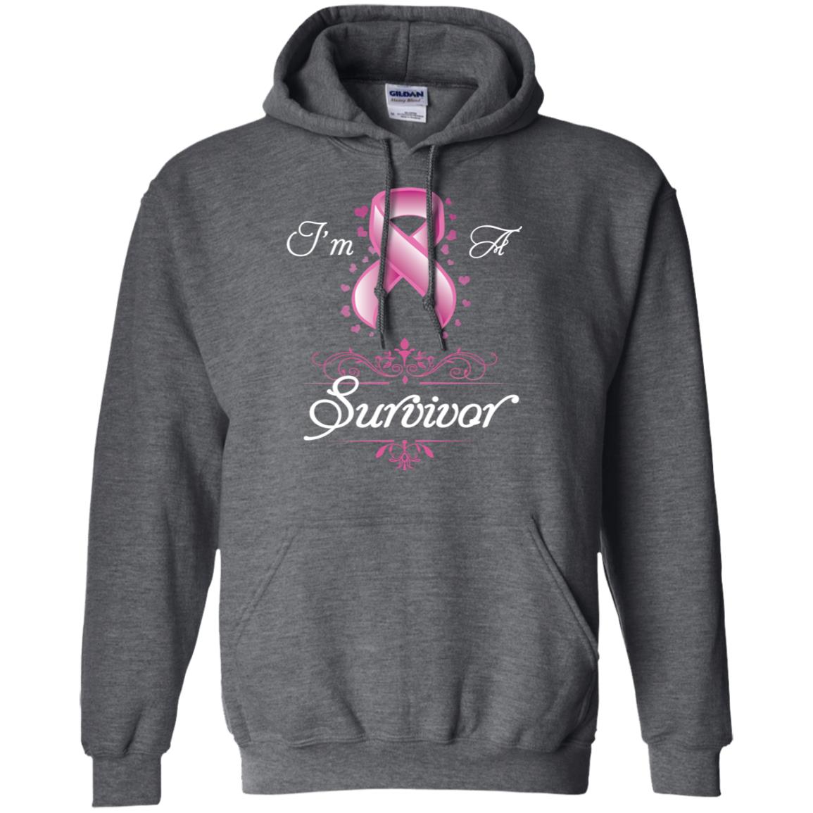 I Am A Survivor Breast Cancer Awareness Shirt Dark Heather