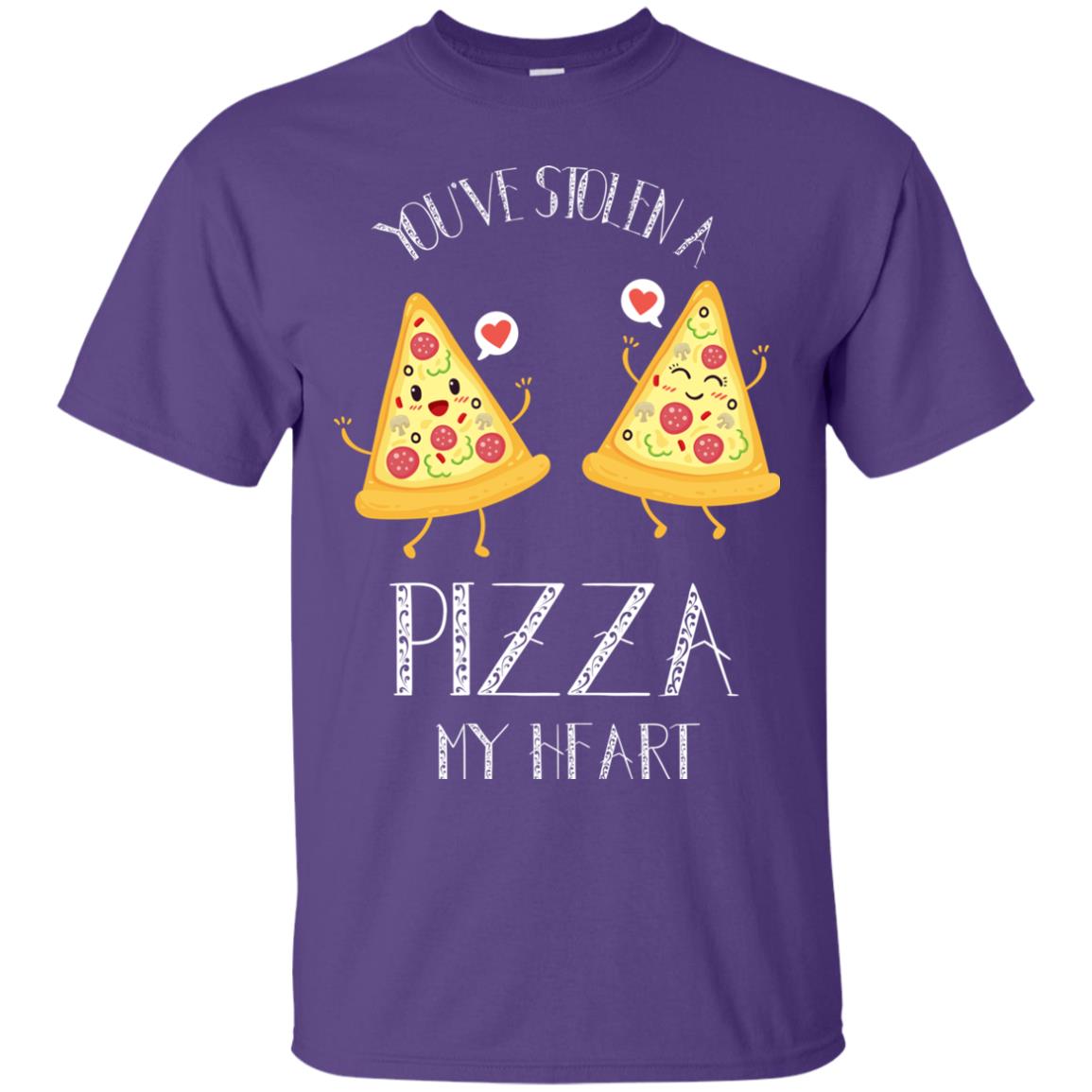 Pizza Lover T-shirt You've Stolen A Pizza My Heart Purple