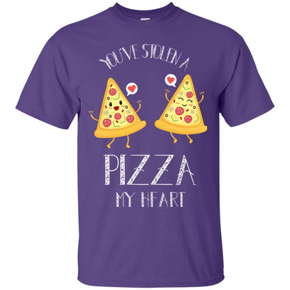 Pizza Lover T-shirt You've Stolen A Pizza My Heart Purple