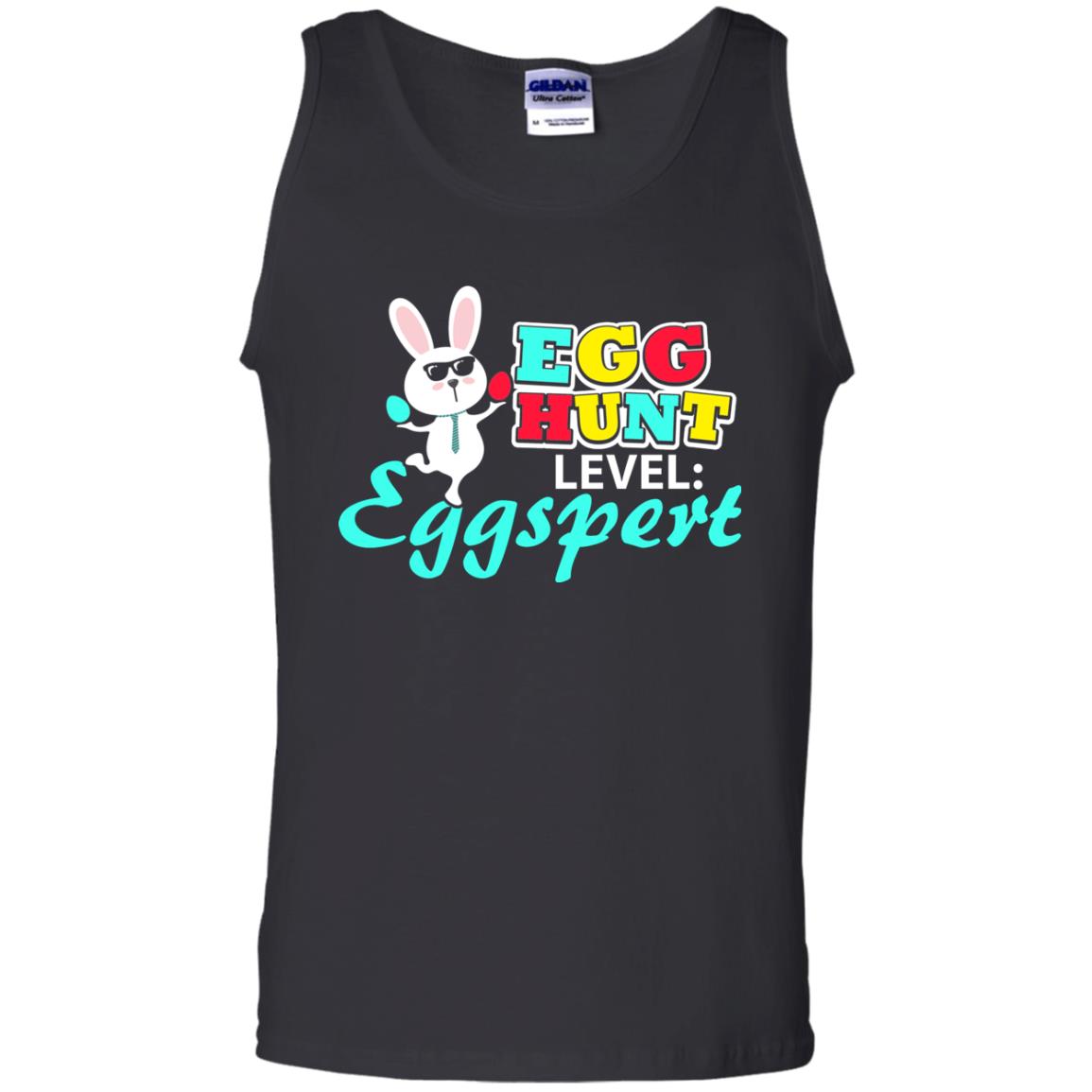 Egg Hunt Level Eggspert Easter Holiday T-shirt Black