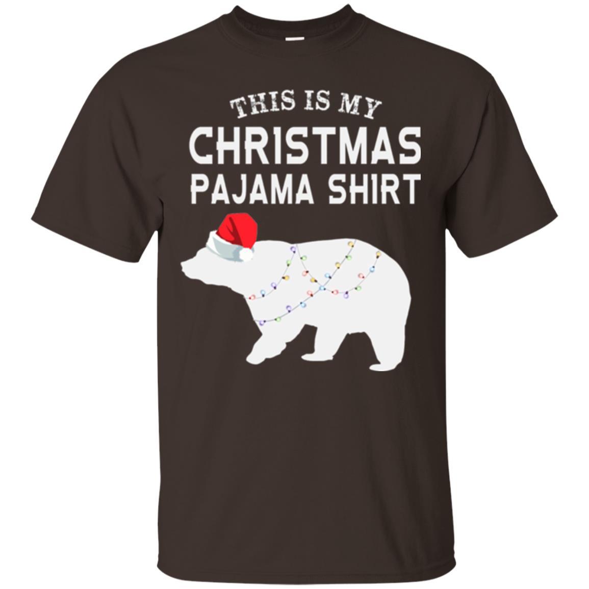 Polar Bear T-shirt This Is My Christmas Pajama Dark Chocolate
