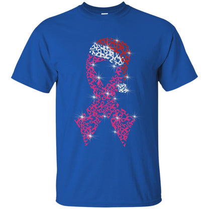 Pink Ribbon With Santa Hat Breast Cancer Awareness X-mas Gift Shirt Royal