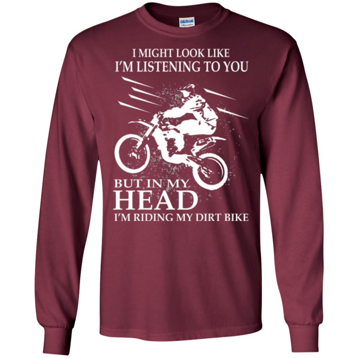 Motocross T-shirt I'm Riding My Dirt Bike Maroon