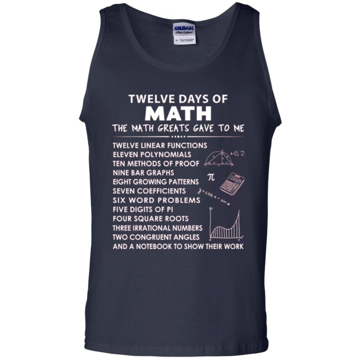 Math T-shirt Twelve Days Of Math Navy