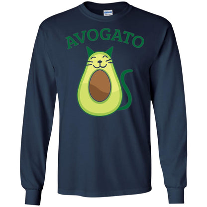 Avogato Avocado Cat Kitty Funny Meow T-shirt Navy