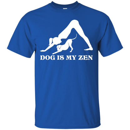 Yoga Dog T-shirt Dog Is My Zen Royal
