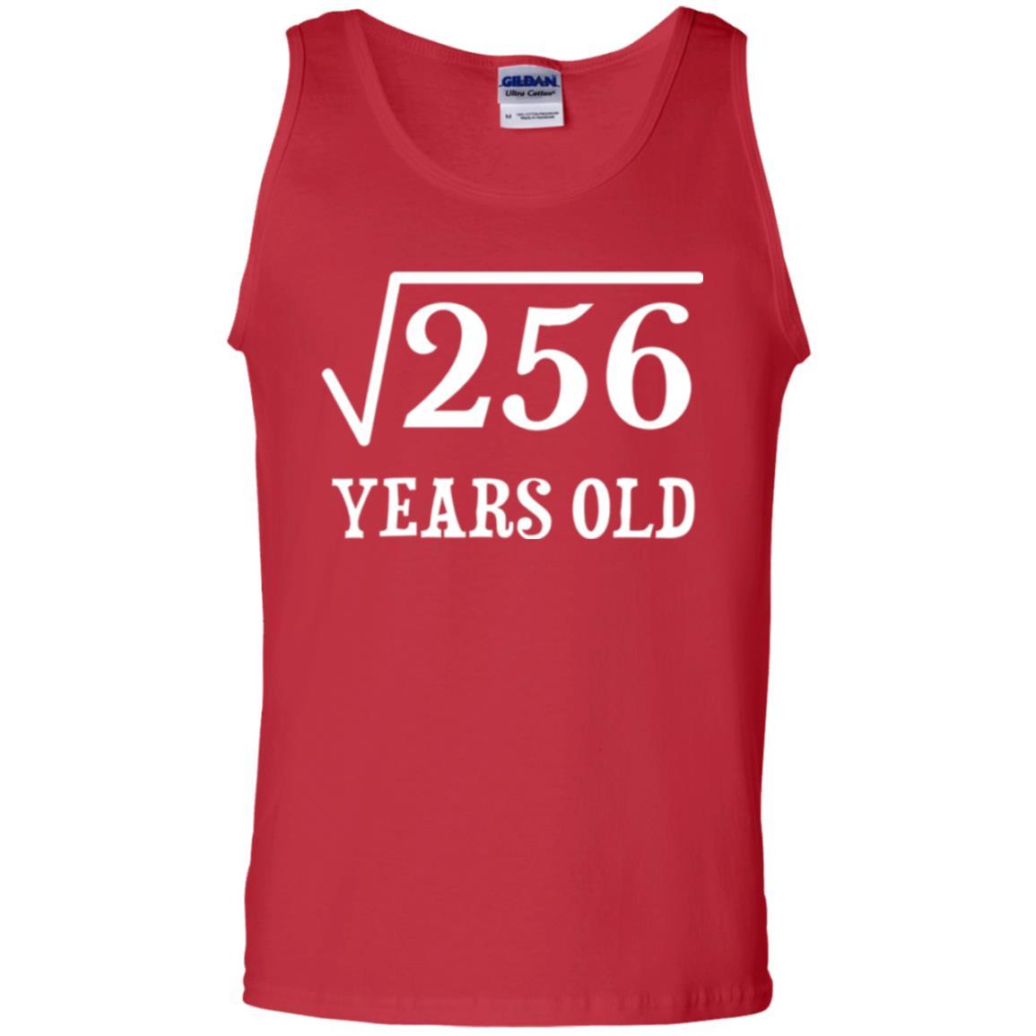 Birthday T-shirt Square Root Of 256 16th Years Old Red