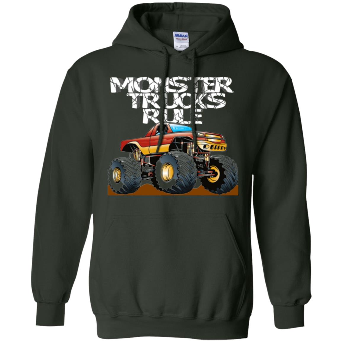 Monster Trucks Rule T-shirt Forest Green