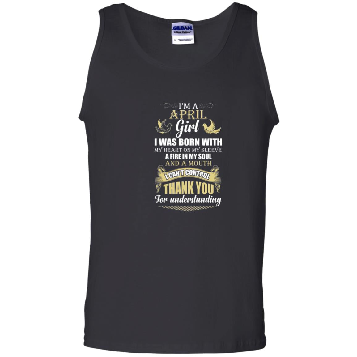 April Birthday Shirt Im A April Girl I Was Born With My Heart Black