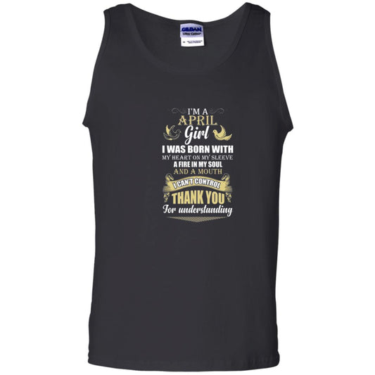 April Birthday Shirt Im A April Girl I Was Born With My Heart Black