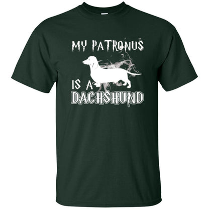 Dachshund Lover T-shirt My Patronus Is A Dachshund Forest Green