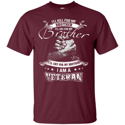 Veteran T-shirt I Am A Veteran Maroon