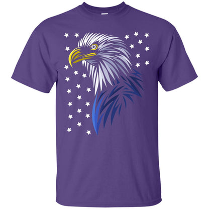 Usa Eagle Flag Stars T-shirt Tribal Style T-shirt Purple