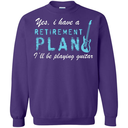 Yes I Have A Retirement Plan I’ll Be Playing Guitar Guitarist T-shirt Purple