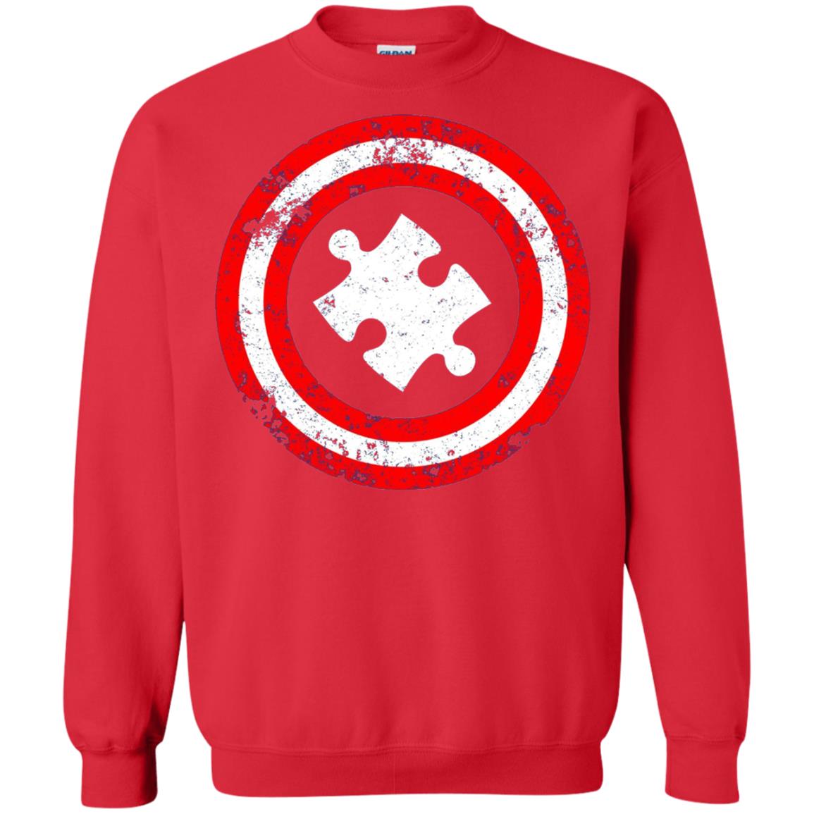 Captain Autism Superhero T-shirt Autism Awareness Red