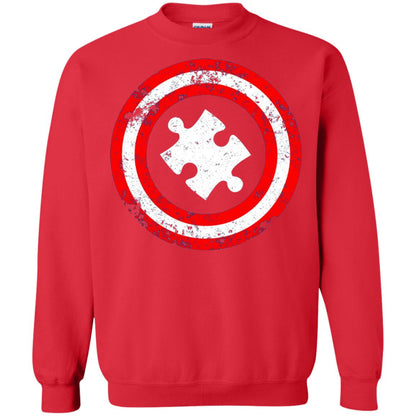 Captain Autism Superhero T-shirt Autism Awareness Red