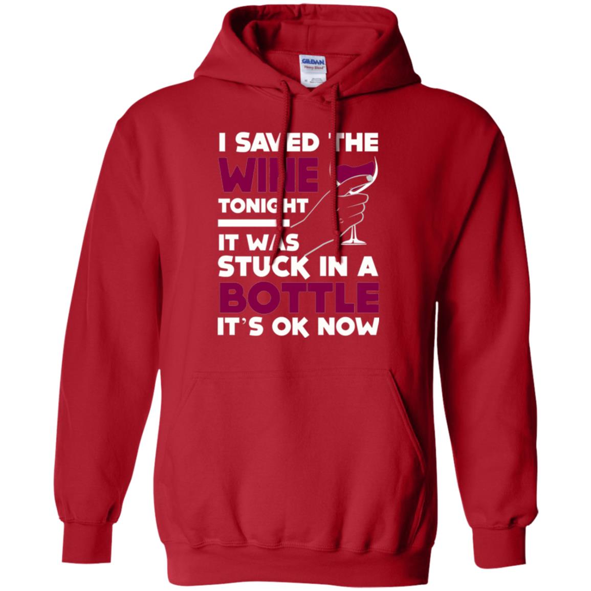Funny Wine T-shirt I Save The Wine Tonight Red