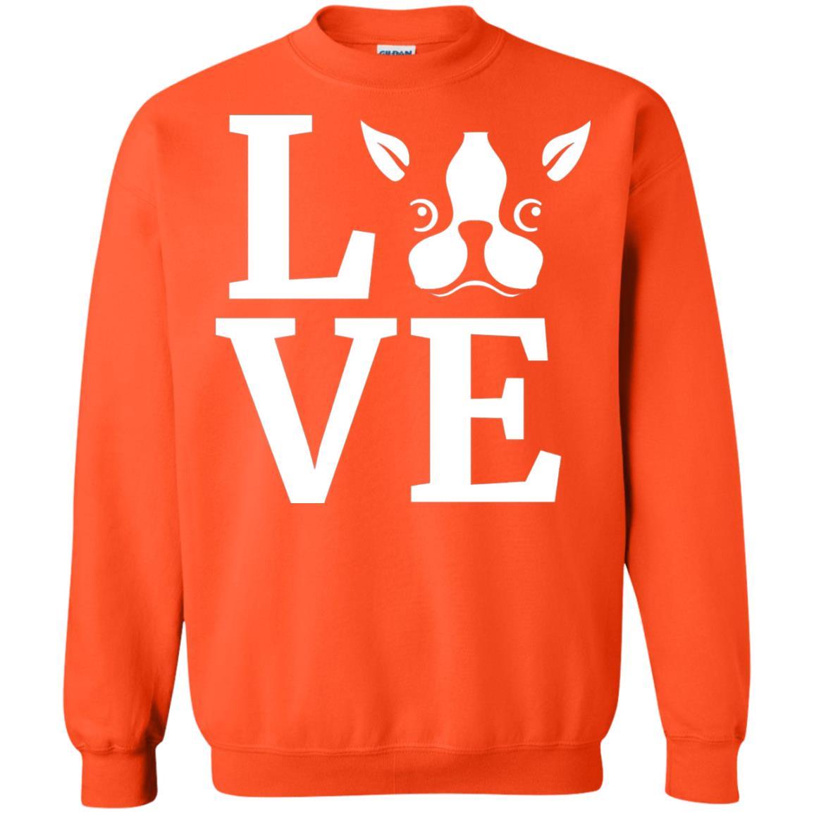 Dog Lovers T-shirt I Love My Boston Terrier Orange