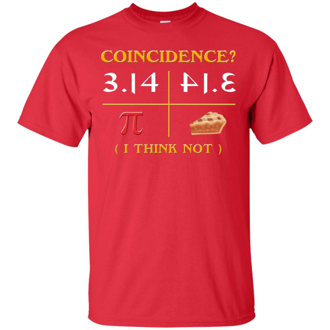Pi Day 2018 Funny Pie Style T-shirt For Math Geeks Red