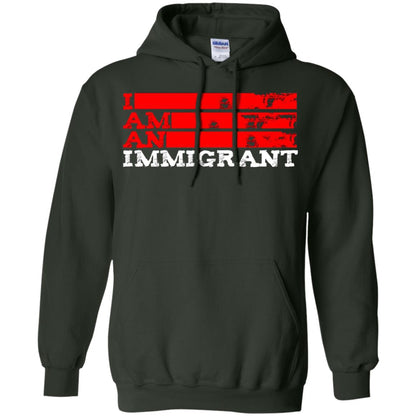 Anti Trump T-shirt Political Tee I Am An Immigrant Political Forest Green