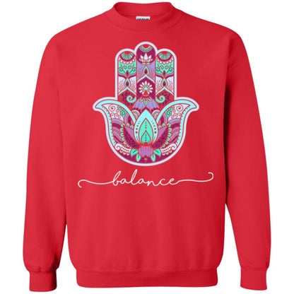 Balance Yoga Gym Hamsa T-shirt Red