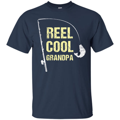 Reel Cool Grandpa Fisherman T-shirt Navy