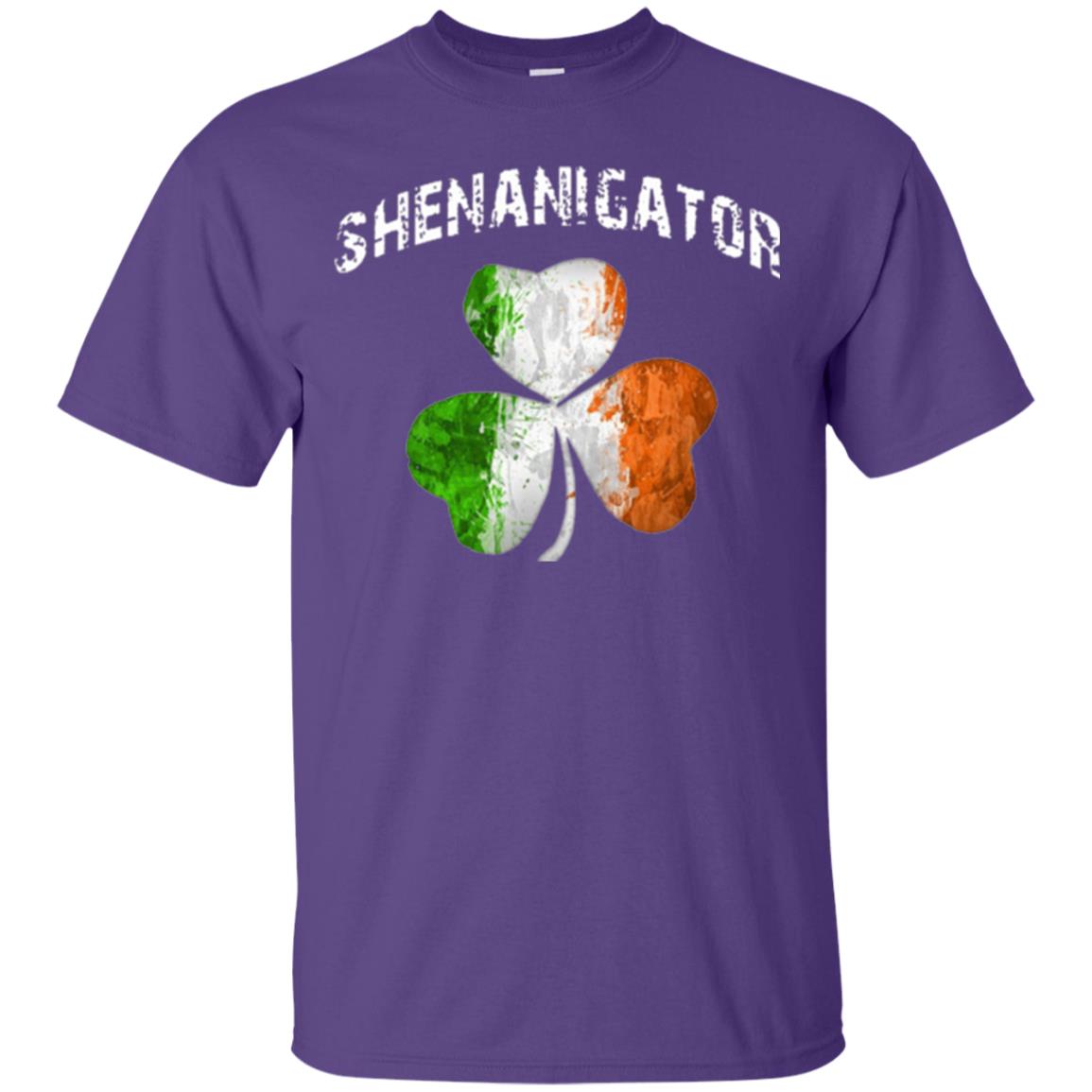Shenanigator T-shirt St Patrick_s Day Shamrock Purple