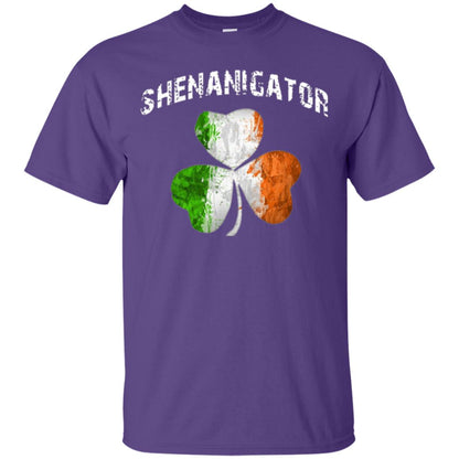 Shenanigator T-shirt St Patrick_s Day Shamrock Purple