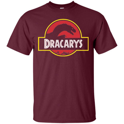 Dinosaur T-shirt Dracarys Dragon Parody Maroon