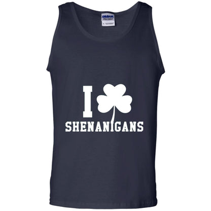 I Love Shenanigans Shamrock Saint Patrick_s Day T-shirt Navy